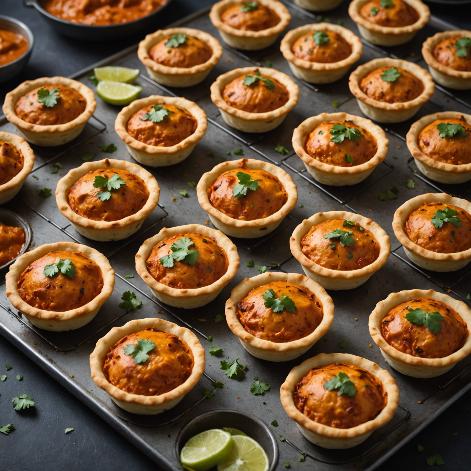 Tandoori Chicken Naan Cups