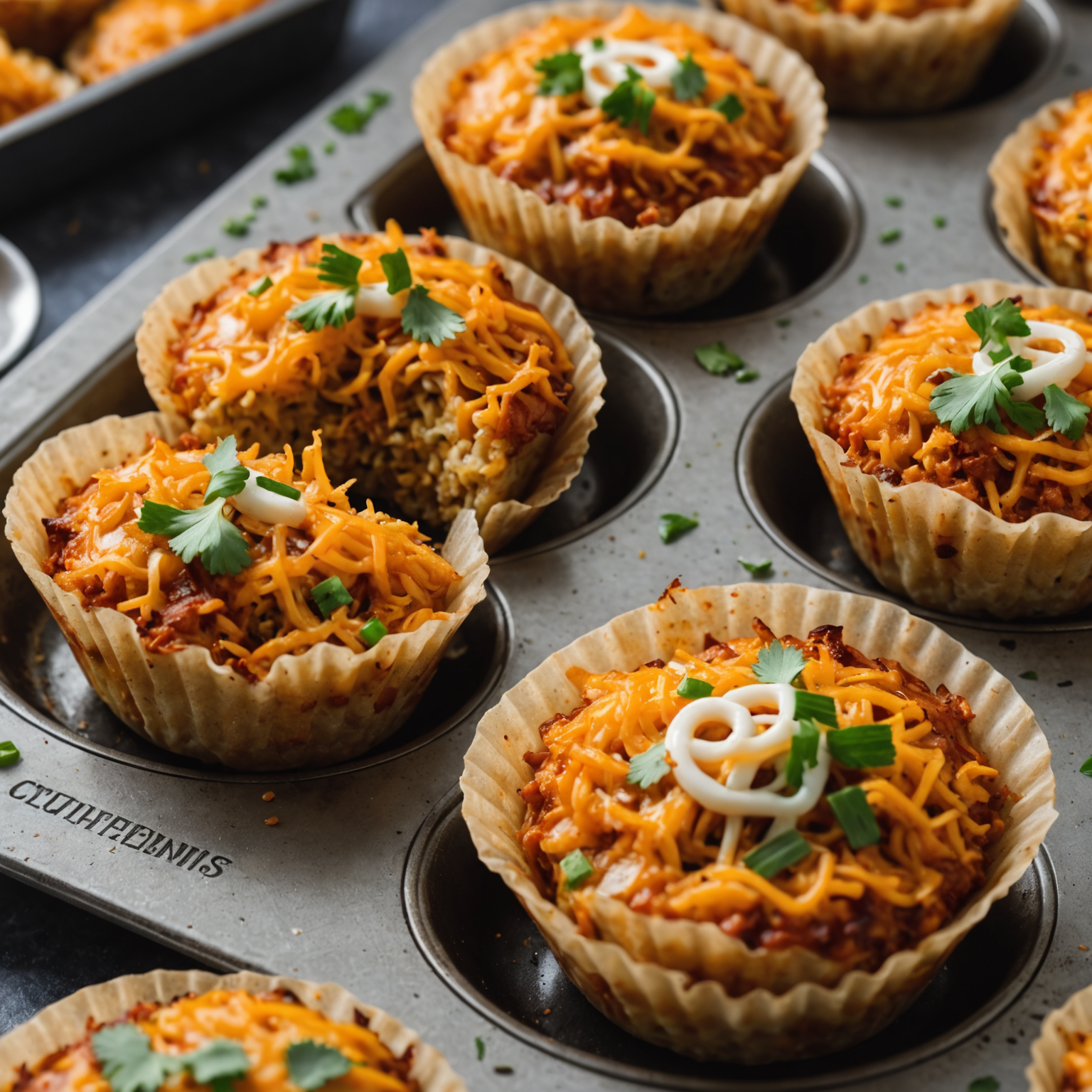 Kimchi Cheddar Rice Cups
