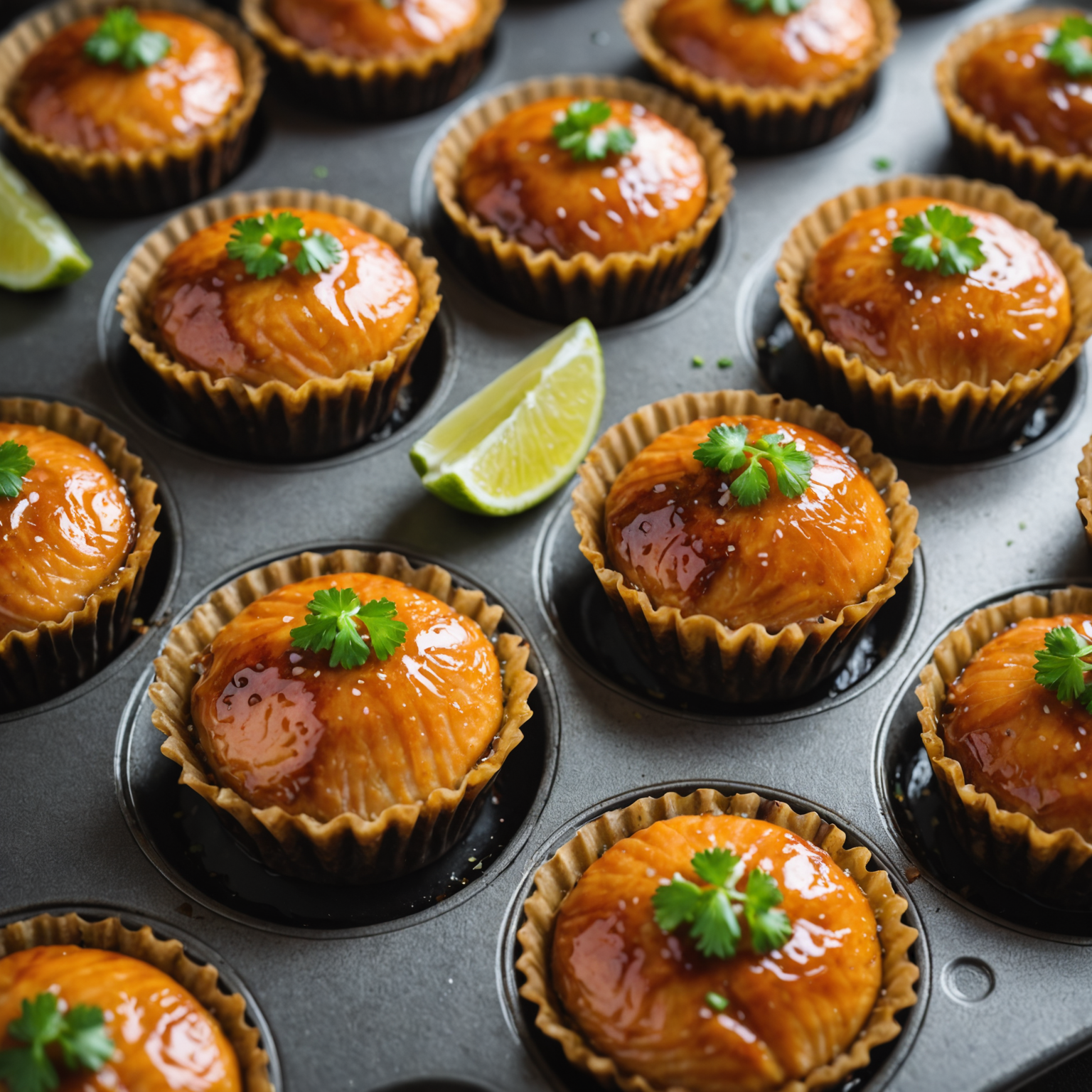Teriyaki Salmon Rice Cups