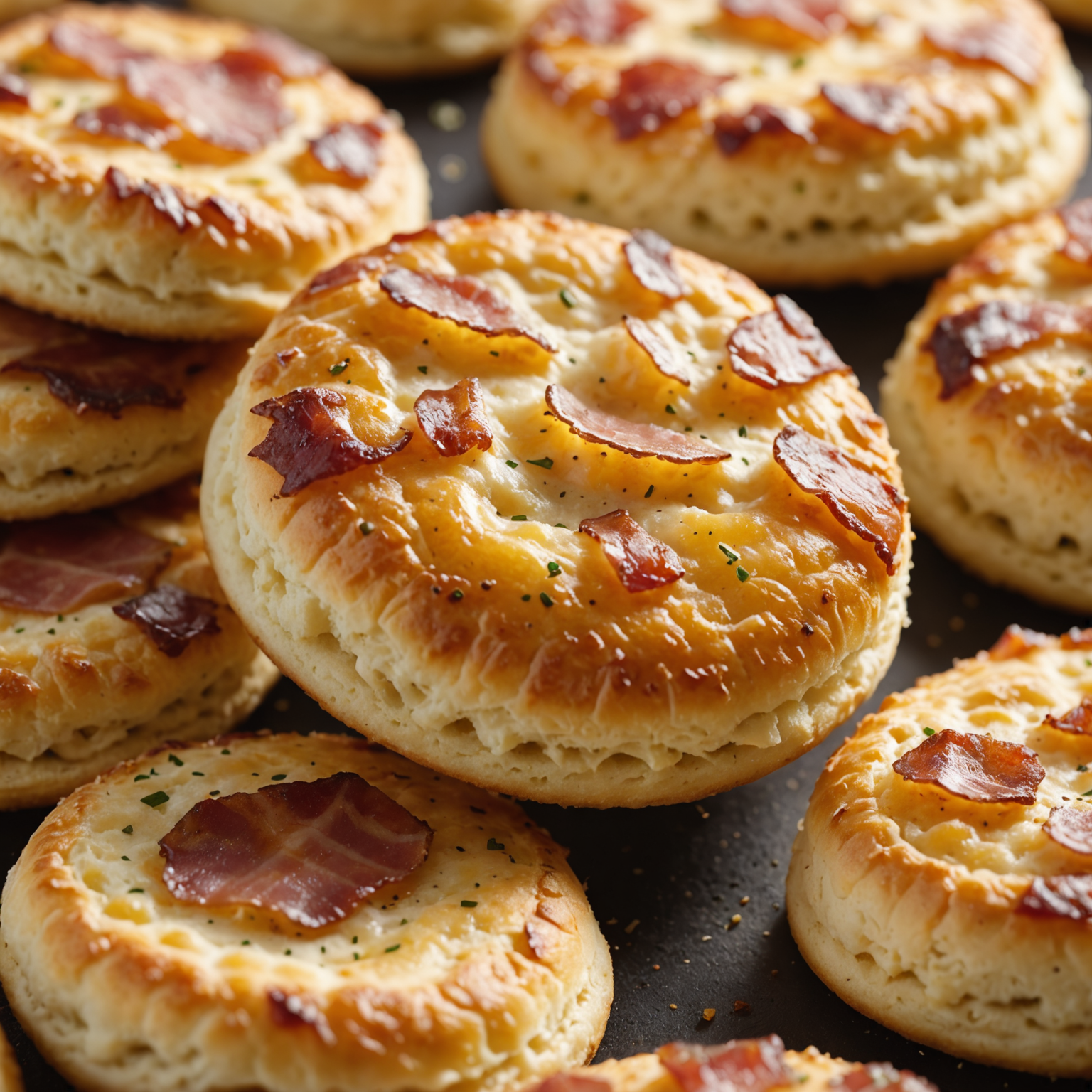 Savory Bacon Biscuit Rounds