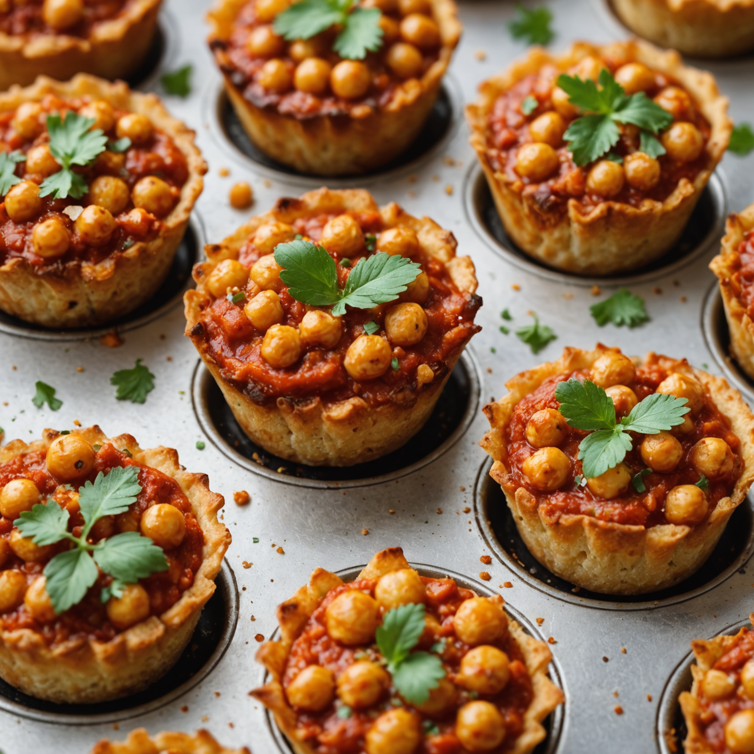 Harissa Chickpea Feta Cups